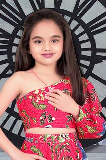 Picture of Glamorous Pink Designer Kid’s Lehenga Choli for Engagement, Reception, Sangeet, and Parties