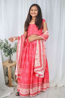 Picture of Appealing Pink Designer Kid’s Lehenga Choli for Engagement, Reception, Sangeet, and Parties