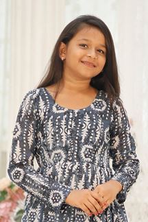 Picture of Amazing Grey Designer Kid’s Gown for Festivals, Sangeet, and Parties