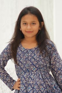 Picture of Pretty Blue Designer Kid’s Gown for Festivals, Sangeet, and Parties