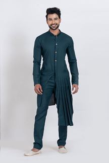 Picture of Amazing Blue Designer Men’s Kurta for Engagement, Reception, Festivals, Sangeet, and Party