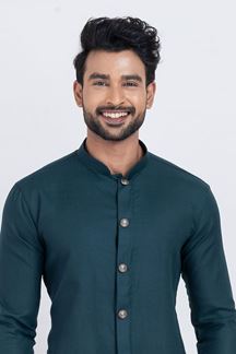 Picture of Amazing Blue Designer Men’s Kurta for Engagement, Reception, Festivals, Sangeet, and Party