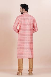 Picture of Royal Pink Designer Men’s Kurta for Engagement, Reception, Festivals, Sangeet, and Party