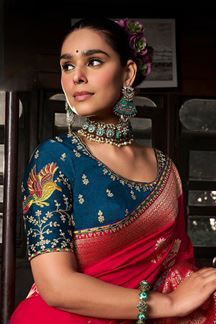 Picture of  Ethnic Soft Dola Viscose Silk Designer Saree for Wedding, Reception, Festivals, Sangeet, and Parties