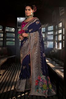 Picture of  Outstanding Soft Dola Viscose Silk Designer Saree for Wedding, Reception, Festivals, Sangeet, and Parties