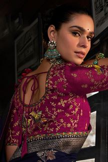 Picture of  Outstanding Soft Dola Viscose Silk Designer Saree for Wedding, Reception, Festivals, Sangeet, and Parties