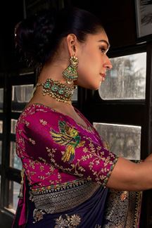 Picture of  Outstanding Soft Dola Viscose Silk Designer Saree for Wedding, Reception, Festivals, Sangeet, and Parties