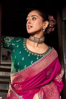 Picture of  Mesmerizing Soft Dola Viscose Silk Designer Saree for Wedding, Reception, Festivals, Sangeet, and Parties