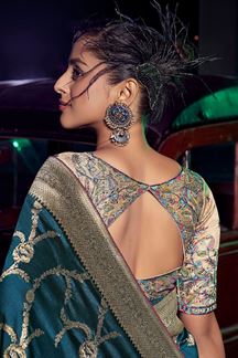 Picture of  Fascinating Pure Silk Designer Saree for Wedding and Reception
