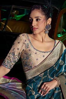 Picture of  Fascinating Pure Silk Designer Saree for Wedding and Reception