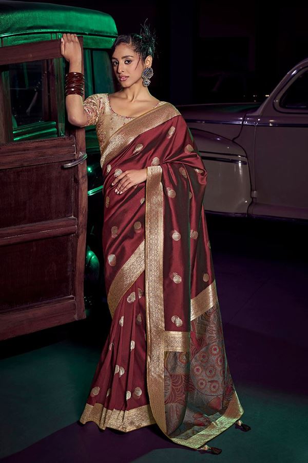 Picture of  Royal Pure Silk Designer Saree for Wedding and Reception