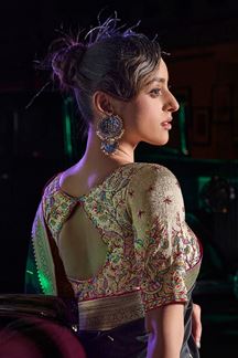 Picture of  Creative Pure Silk Designer Saree for Sangeet and Parties