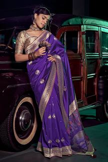 Picture of  Dazzling Pure Silk Designer Saree for Wedding and Reception