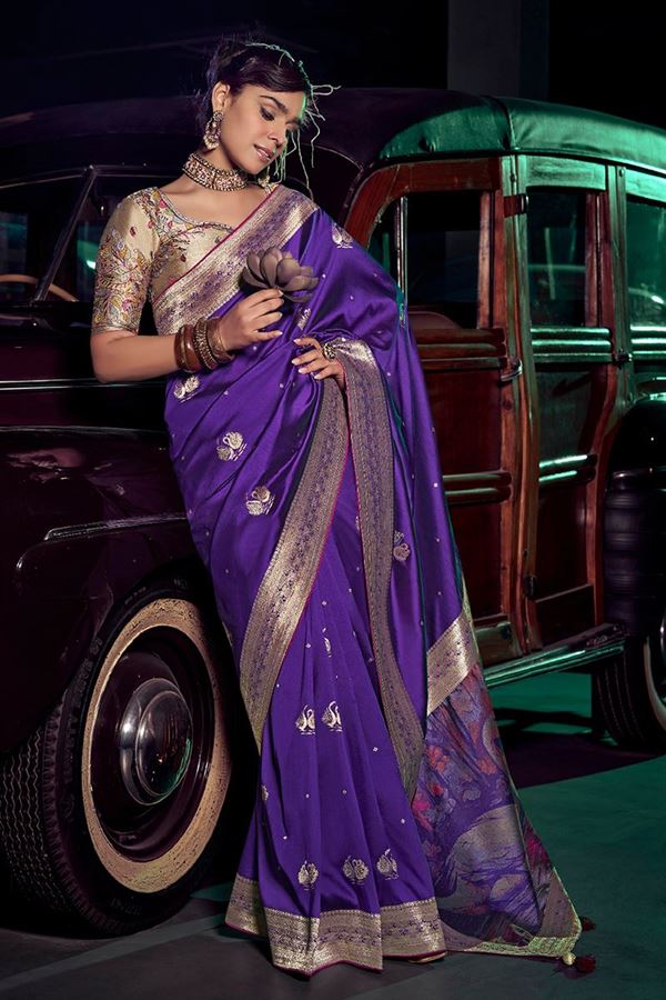 Picture of  Dazzling Pure Silk Designer Saree for Wedding and Reception