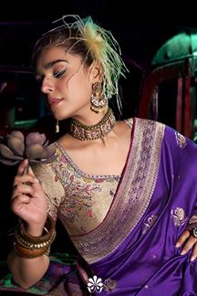Picture of  Dazzling Pure Silk Designer Saree for Wedding and Reception