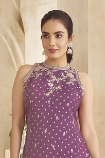 Picture of Heavenly Lavender Designer Gharara Suit for Engagement, Reception, Festivals, Sangeet, and Parties