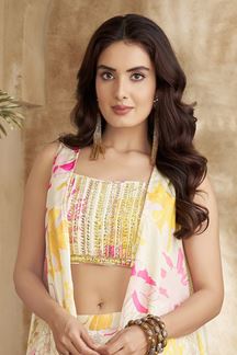 Picture of Marvelous Off-White Designer Palazzo Suit for Engagement, Reception, Festivals, Sangeet, and Parties