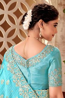 Picture of  Royal Designer Saree for Engagement, Wedding, Reception, Festivals, Sangeet, and Parties