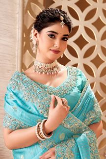Picture of  Royal Designer Saree for Engagement, Wedding, Reception, Festivals, Sangeet, and Parties