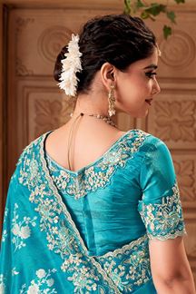 Picture of  Delightful Designer Saree for Engagement, Wedding, Reception, Festivals, Sangeet, and Parties