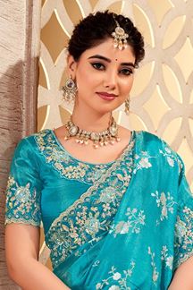 Picture of  Delightful Designer Saree for Engagement, Wedding, Reception, Festivals, Sangeet, and Parties