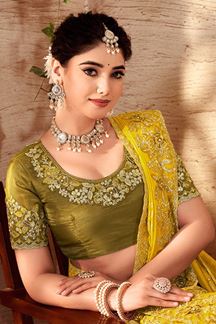 Picture of  Charming Designer Saree for Haldi, Wedding, Reception, Festivals, Sangeet, and Parties