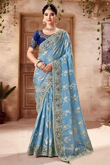 Picture of  Exuberant Designer Saree for Wedding, Reception, Festivals, Sangeet, and Parties