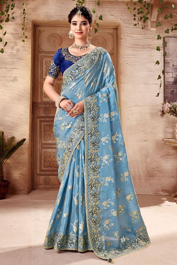 Picture of  Exuberant Designer Saree for Wedding, Reception, Festivals, Sangeet, and Parties