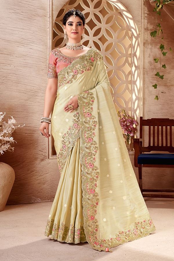 Picture of  Flawless Viscose Silk Designer Saree for Engagement, Wedding, Reception, Festivals, Sangeet, and Parties