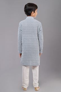 Picture of Exuberant Grey Designer Kid’s Kurta Pajama for Engagement, Reception, Festivals, Sangeet, and Parties