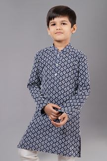 Picture of Delightful Royal Blue Designer Kid’s Kurta Pajama for Engagement, Reception, Festivals, Sangeet, and Parties