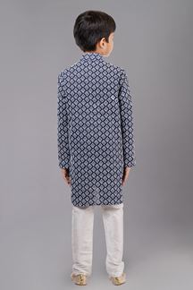 Picture of Delightful Royal Blue Designer Kid’s Kurta Pajama for Engagement, Reception, Festivals, Sangeet, and Parties