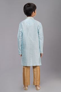 Picture of Charming Sky Blue Designer Kid’s Kurta Pajama for Engagement, Reception, Festivals, Sangeet, and Parties