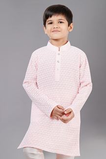 Picture of Fashionable Pink Designer Kid’s Kurta Pajama for Engagement, Reception, Festivals, Sangeet, and Parties
