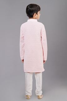 Picture of Fashionable Pink Designer Kid’s Kurta Pajama for Engagement, Reception, Festivals, Sangeet, and Parties