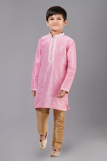 Picture of Magnificent Pink Designer Kid’s Kurta Pajama for Engagement, Reception, Festivals, Sangeet, and Parties