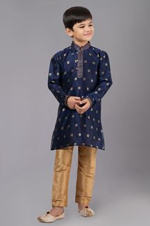Picture of Fashionable Royal Blue Designer Kid’s Kurta Pajama for Wedding, Reception, Festivals, Sangeet, and Parties