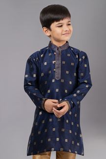 Picture of Fashionable Royal Blue Designer Kid’s Kurta Pajama for Wedding, Reception, Festivals, Sangeet, and Parties