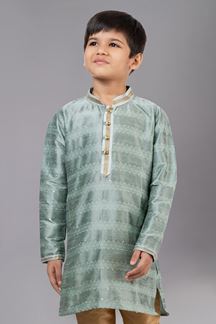 Picture of Appealing Mint Green Designer Kid’s Kurta Pajama for Engagement, Reception, Festivals, Sangeet, and Parties