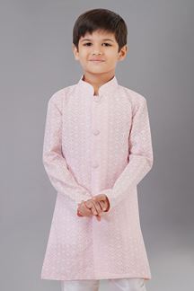 Picture of Awesome Pink Designer Kid’s Kurta Pajama for Engagement, Reception, Festivals, Sangeet, and Parties