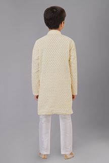Picture of Amazing Yellow Designer Kid’s Kurta Pajama for Haldi, Engagement, Reception, Festivals, Sangeet, and Parties