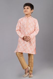Picture of Captivating Orange Designer Kid’s Kurta Pajama for Engagement, Wedding, Reception, Festivals, Sangeet, and Parties