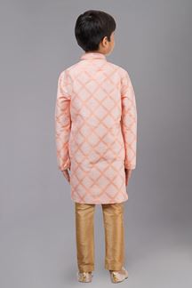 Picture of Captivating Orange Designer Kid’s Kurta Pajama for Engagement, Wedding, Reception, Festivals, Sangeet, and Parties