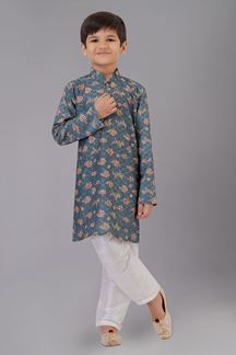 Picture of Enticing Designer Kid’s Kurta Pajama for Engagement, Festivals, Sangeet, and Parties