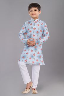 Picture of Splendid Designer Kid’s Kurta Pajama for Engagement, Festivals, Sangeet, and Parties