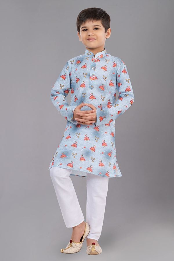 Picture of Splendid Designer Kid’s Kurta Pajama for Engagement, Festivals, Sangeet, and Parties