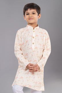Picture of Royal Cream Designer Kid’s Kurta Pajama for Engagement, Festivals, Sangeet, and Parties