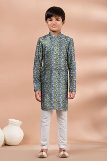 Picture of  Enticing Designer Kid’s Kurta Pajama for Engagement, Festivals, Sangeet, and Parties