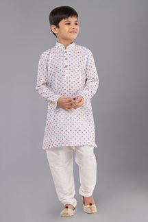 Picture of Dashing White Designer Kid’s Kurta Pajama for Festivals, Sangeet, and Parties