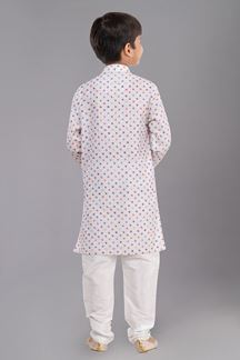 Picture of Dashing White Designer Kid’s Kurta Pajama for Festivals, Sangeet, and Parties